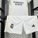 Conjunto Infantil Real Madrid home branco 2025/26