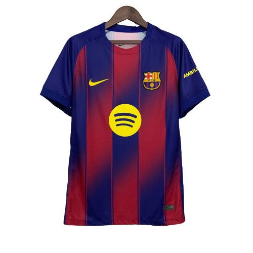 Camisola Barcelona home azul e vermelho 2025/26